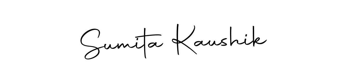 How to make Sumita Kaushik name signature. Use Autography-DOLnW style for creating short signs online. This is the latest handwritten sign. Sumita Kaushik signature style 10 images and pictures png