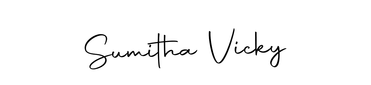 Also we have Sumitha Vicky name is the best signature style. Create professional handwritten signature collection using Autography-DOLnW autograph style. Sumitha Vicky signature style 10 images and pictures png