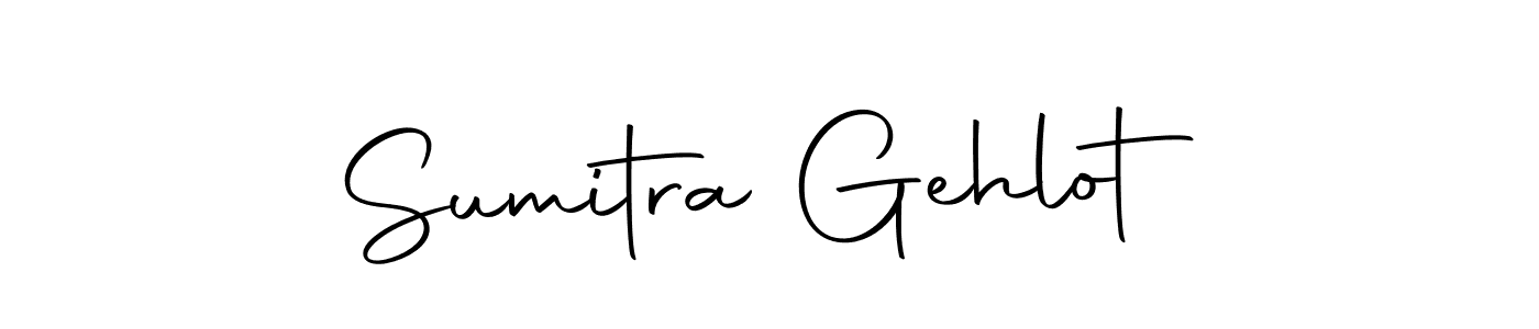 Create a beautiful signature design for name Sumitra Gehlot. With this signature (Autography-DOLnW) fonts, you can make a handwritten signature for free. Sumitra Gehlot signature style 10 images and pictures png