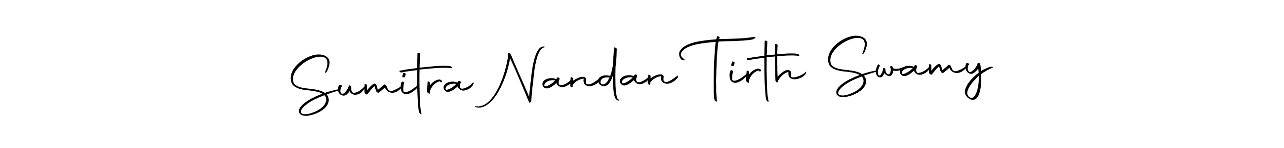 Create a beautiful signature design for name Sumitra Nandan Tirth Swamy. With this signature (Autography-DOLnW) fonts, you can make a handwritten signature for free. Sumitra Nandan Tirth Swamy signature style 10 images and pictures png