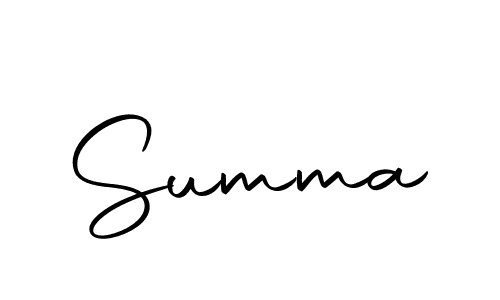 How to make Summa name signature. Use Autography-DOLnW style for creating short signs online. This is the latest handwritten sign. Summa signature style 10 images and pictures png