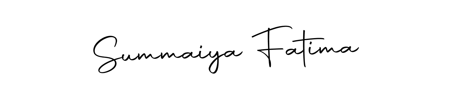 Design your own signature with our free online signature maker. With this signature software, you can create a handwritten (Autography-DOLnW) signature for name Summaiya Fatima. Summaiya Fatima signature style 10 images and pictures png