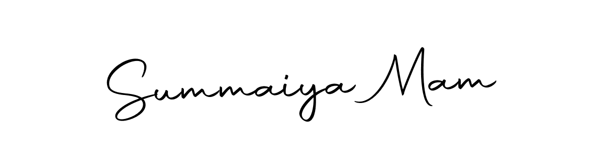 Make a beautiful signature design for name Summaiya Mam. Use this online signature maker to create a handwritten signature for free. Summaiya Mam signature style 10 images and pictures png