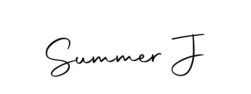 You should practise on your own different ways (Autography-DOLnW) to write your name (Summer J) in signature. don't let someone else do it for you. Summer J signature style 10 images and pictures png