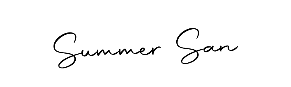 Make a beautiful signature design for name Summer San. With this signature (Autography-DOLnW) style, you can create a handwritten signature for free. Summer San signature style 10 images and pictures png
