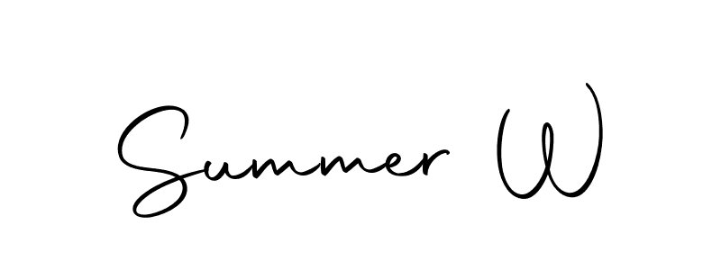 Design your own signature with our free online signature maker. With this signature software, you can create a handwritten (Autography-DOLnW) signature for name Summer W. Summer W signature style 10 images and pictures png