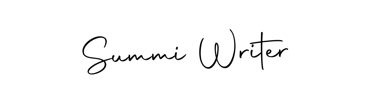 Create a beautiful signature design for name Summi Writer. With this signature (Autography-DOLnW) fonts, you can make a handwritten signature for free. Summi Writer signature style 10 images and pictures png