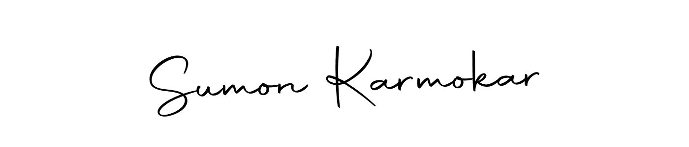 The best way (Autography-DOLnW) to make a short signature is to pick only two or three words in your name. The name Sumon Karmokar include a total of six letters. For converting this name. Sumon Karmokar signature style 10 images and pictures png