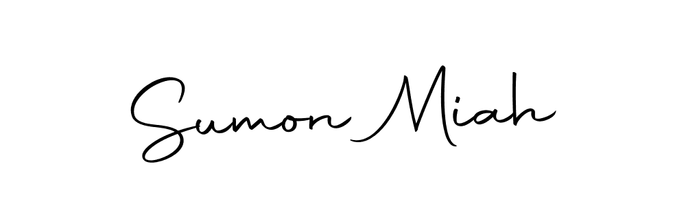How to make Sumon Miah name signature. Use Autography-DOLnW style for creating short signs online. This is the latest handwritten sign. Sumon Miah signature style 10 images and pictures png
