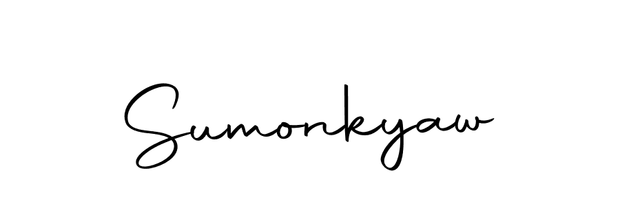 You should practise on your own different ways (Autography-DOLnW) to write your name (Sumonkyaw) in signature. don't let someone else do it for you. Sumonkyaw signature style 10 images and pictures png