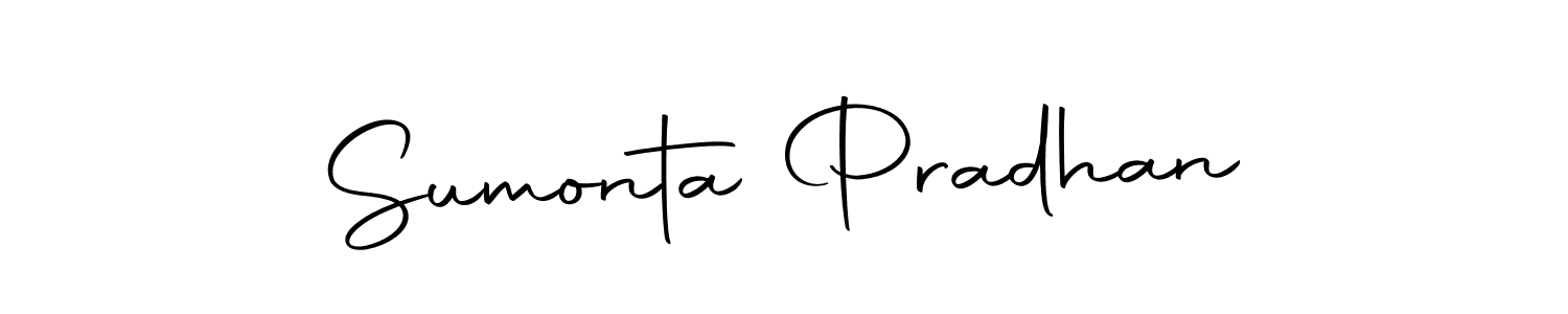 Create a beautiful signature design for name Sumonta Pradhan. With this signature (Autography-DOLnW) fonts, you can make a handwritten signature for free. Sumonta Pradhan signature style 10 images and pictures png