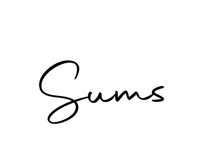 You should practise on your own different ways (Autography-DOLnW) to write your name (Sums) in signature. don't let someone else do it for you. Sums signature style 10 images and pictures png