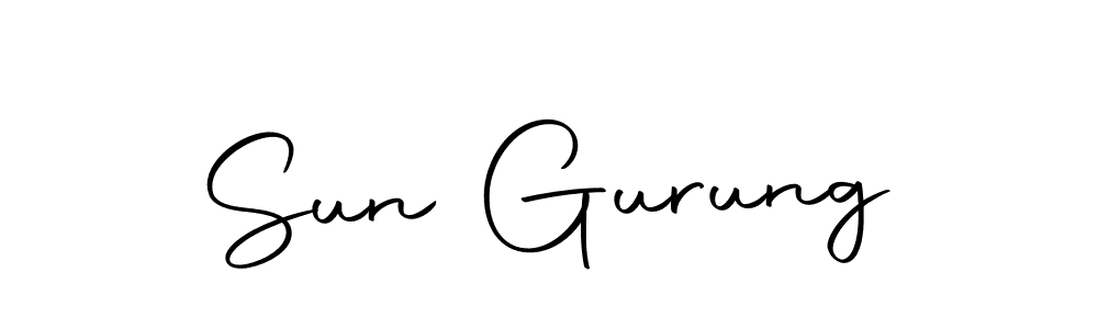 Sun Gurung stylish signature style. Best Handwritten Sign (Autography-DOLnW) for my name. Handwritten Signature Collection Ideas for my name Sun Gurung. Sun Gurung signature style 10 images and pictures png