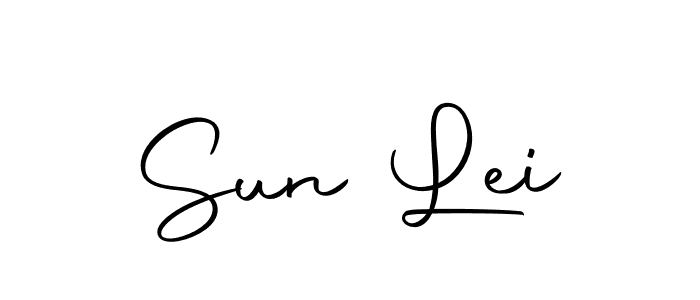 Design your own signature with our free online signature maker. With this signature software, you can create a handwritten (Autography-DOLnW) signature for name Sun Lei. Sun Lei signature style 10 images and pictures png