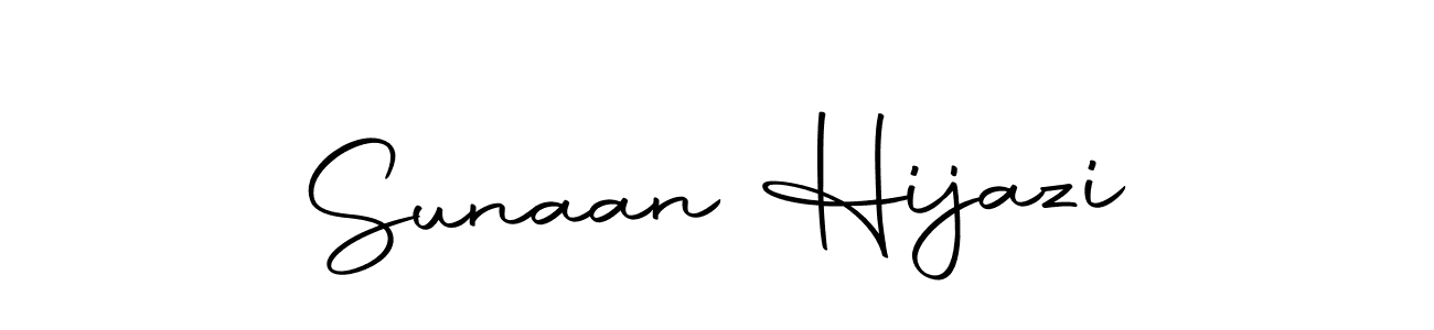 Create a beautiful signature design for name Sunaan Hijazi. With this signature (Autography-DOLnW) fonts, you can make a handwritten signature for free. Sunaan Hijazi signature style 10 images and pictures png