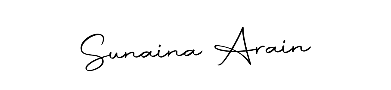 if you are searching for the best signature style for your name Sunaina Arain. so please give up your signature search. here we have designed multiple signature styles  using Autography-DOLnW. Sunaina Arain signature style 10 images and pictures png