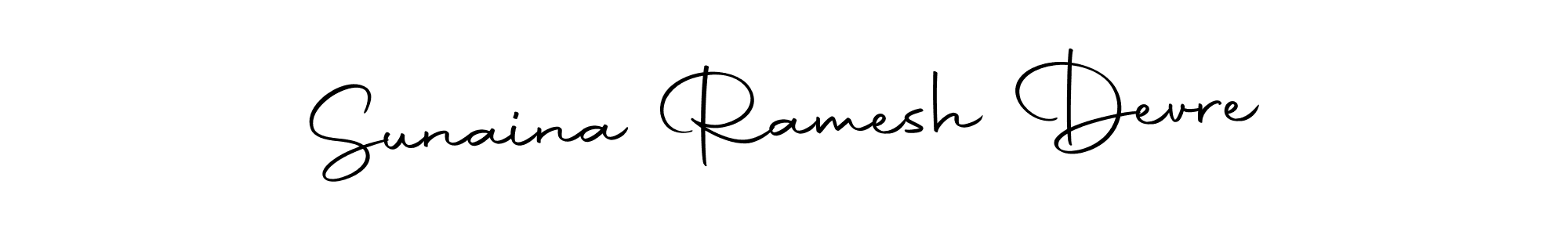 How to make Sunaina Ramesh Devre name signature. Use Autography-DOLnW style for creating short signs online. This is the latest handwritten sign. Sunaina Ramesh Devre signature style 10 images and pictures png