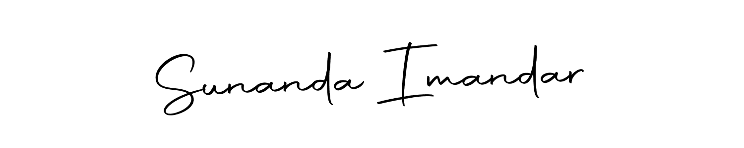 You should practise on your own different ways (Autography-DOLnW) to write your name (Sunanda Imandar) in signature. don't let someone else do it for you. Sunanda Imandar signature style 10 images and pictures png