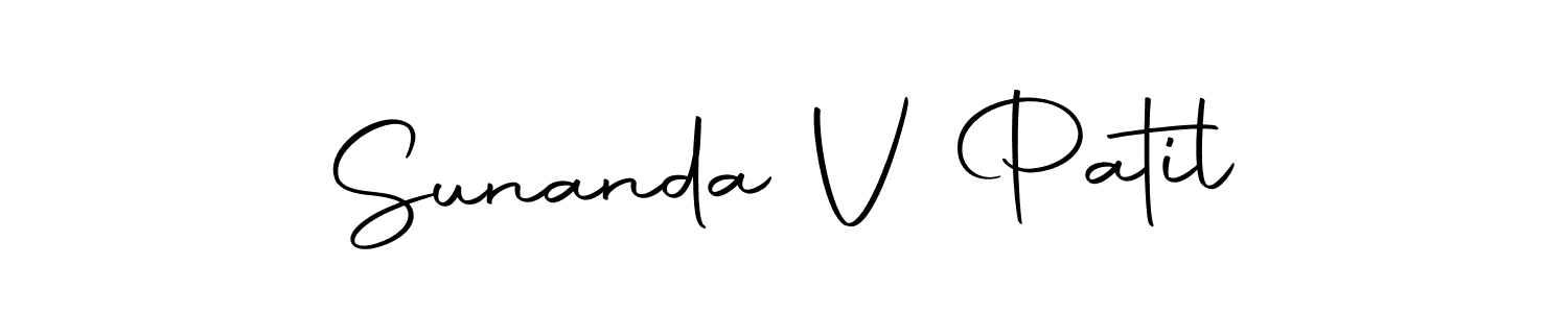 Use a signature maker to create a handwritten signature online. With this signature software, you can design (Autography-DOLnW) your own signature for name Sunanda V Patil. Sunanda V Patil signature style 10 images and pictures png