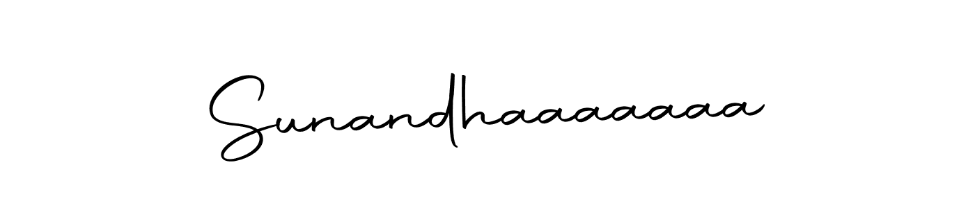 How to make Sunandhaaaaaaa name signature. Use Autography-DOLnW style for creating short signs online. This is the latest handwritten sign. Sunandhaaaaaaa signature style 10 images and pictures png