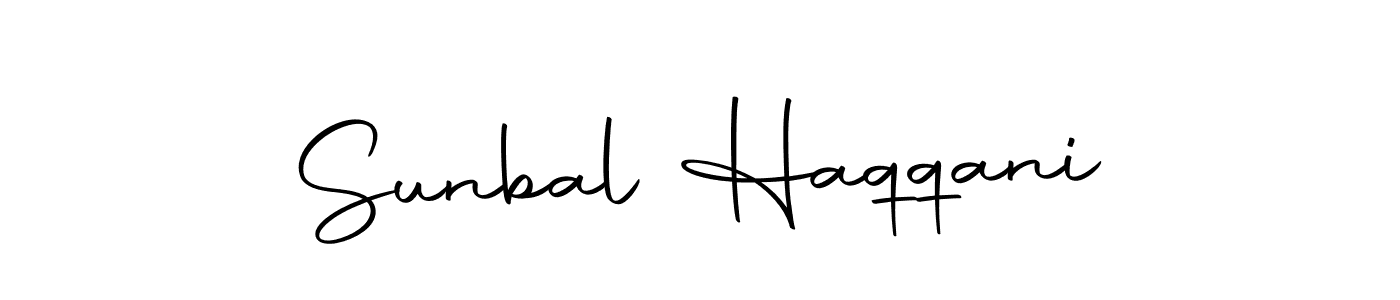 How to make Sunbal Haqqani name signature. Use Autography-DOLnW style for creating short signs online. This is the latest handwritten sign. Sunbal Haqqani signature style 10 images and pictures png