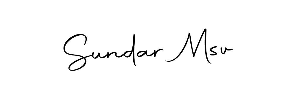 Use a signature maker to create a handwritten signature online. With this signature software, you can design (Autography-DOLnW) your own signature for name Sundar Msv. Sundar Msv signature style 10 images and pictures png