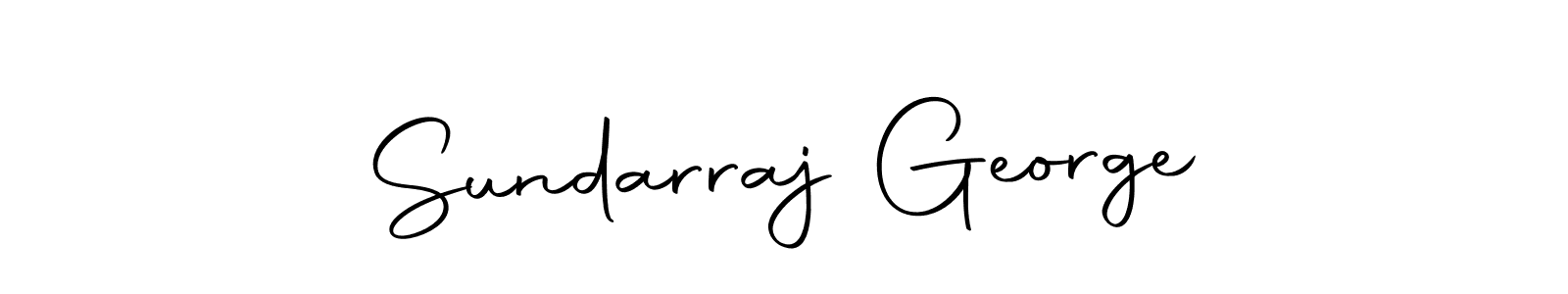 How to make Sundarraj George name signature. Use Autography-DOLnW style for creating short signs online. This is the latest handwritten sign. Sundarraj George signature style 10 images and pictures png
