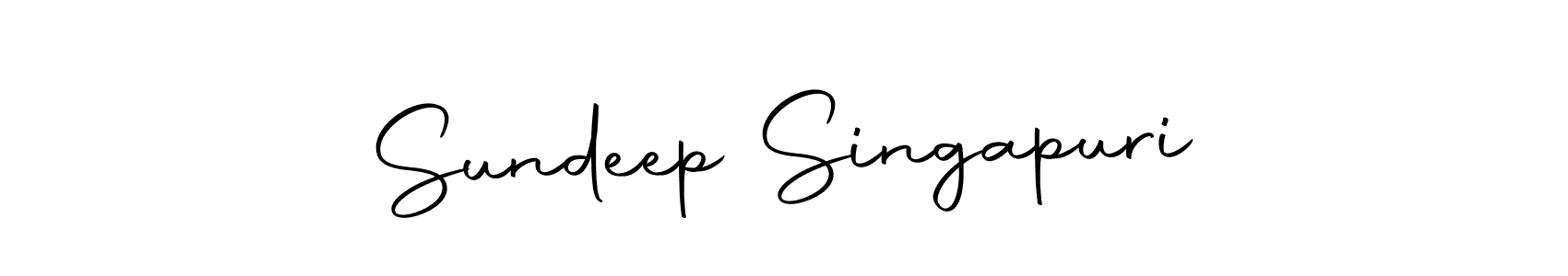 You should practise on your own different ways (Autography-DOLnW) to write your name (Sundeep Singapuri) in signature. don't let someone else do it for you. Sundeep Singapuri signature style 10 images and pictures png