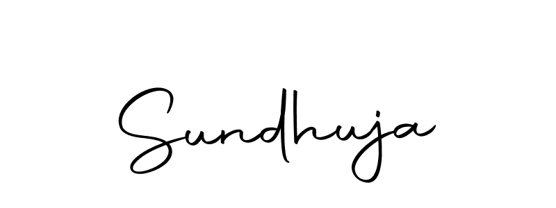 How to make Sundhuja name signature. Use Autography-DOLnW style for creating short signs online. This is the latest handwritten sign. Sundhuja signature style 10 images and pictures png