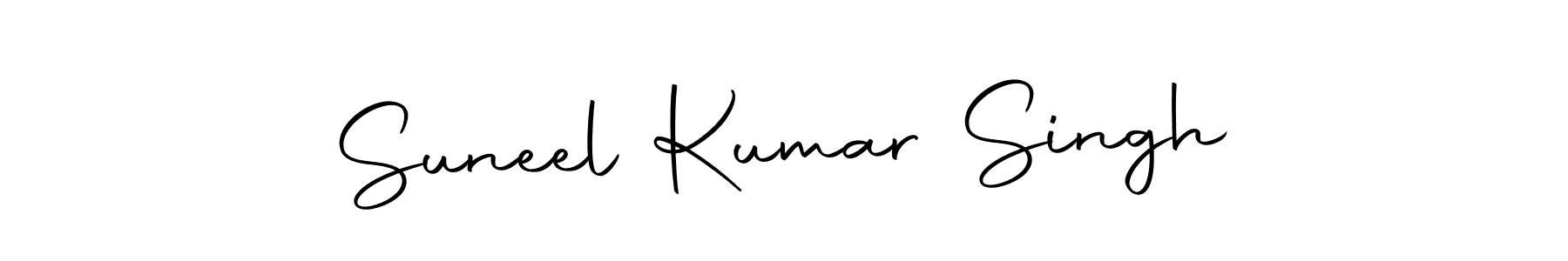 How to make Suneel Kumar Singh name signature. Use Autography-DOLnW style for creating short signs online. This is the latest handwritten sign. Suneel Kumar Singh signature style 10 images and pictures png