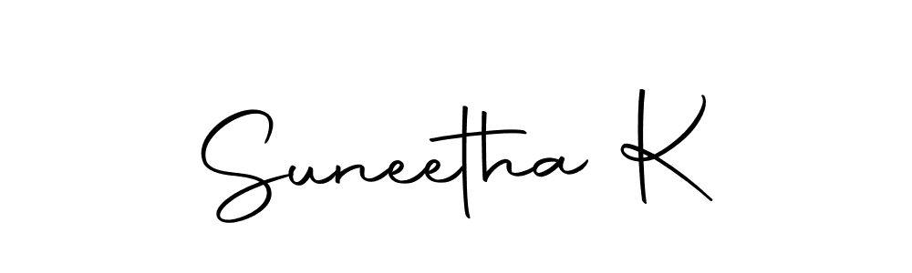 Make a beautiful signature design for name Suneetha K. With this signature (Autography-DOLnW) style, you can create a handwritten signature for free. Suneetha K signature style 10 images and pictures png