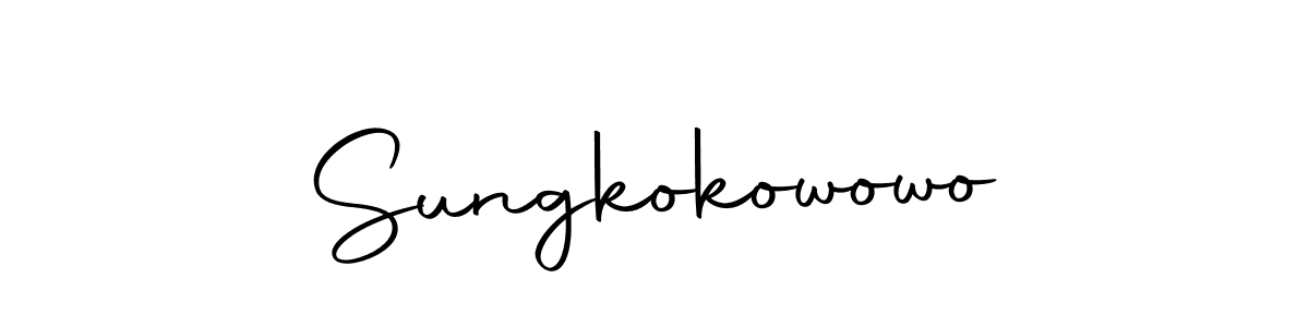 Use a signature maker to create a handwritten signature online. With this signature software, you can design (Autography-DOLnW) your own signature for name Sungkokowowo. Sungkokowowo signature style 10 images and pictures png