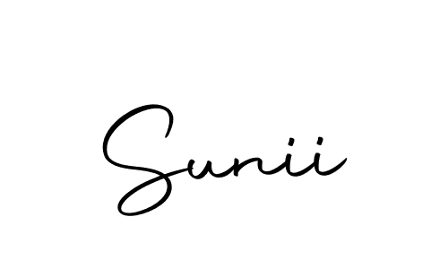 Use a signature maker to create a handwritten signature online. With this signature software, you can design (Autography-DOLnW) your own signature for name Sunii. Sunii signature style 10 images and pictures png