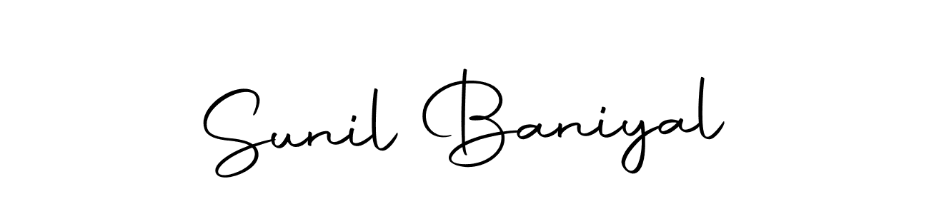 How to make Sunil Baniyal signature? Autography-DOLnW is a professional autograph style. Create handwritten signature for Sunil Baniyal name. Sunil Baniyal signature style 10 images and pictures png