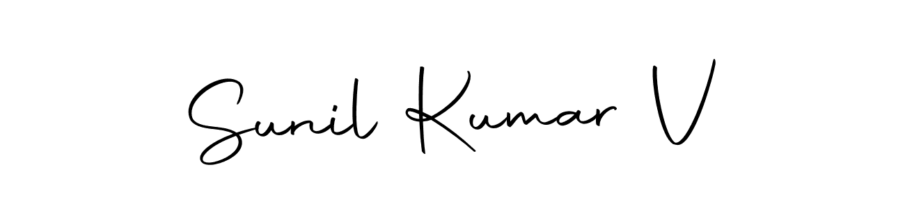 Sunil Kumar V stylish signature style. Best Handwritten Sign (Autography-DOLnW) for my name. Handwritten Signature Collection Ideas for my name Sunil Kumar V. Sunil Kumar V signature style 10 images and pictures png