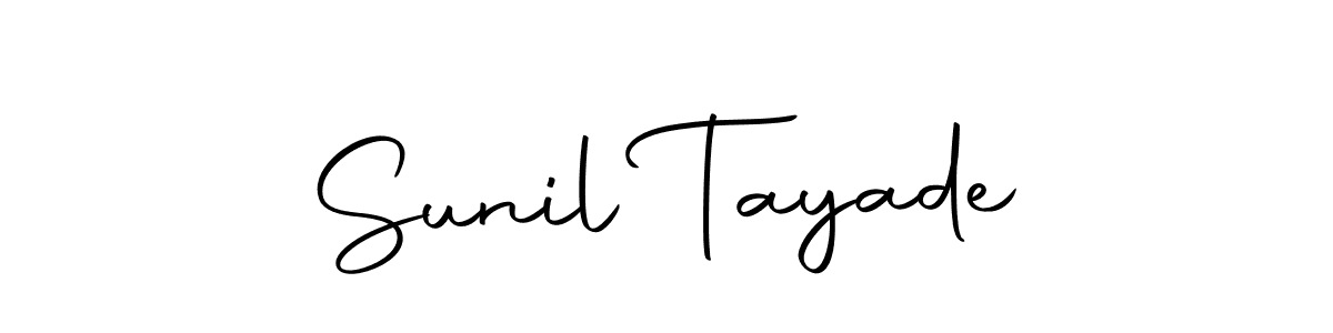 How to make Sunil Tayade name signature. Use Autography-DOLnW style for creating short signs online. This is the latest handwritten sign. Sunil Tayade signature style 10 images and pictures png