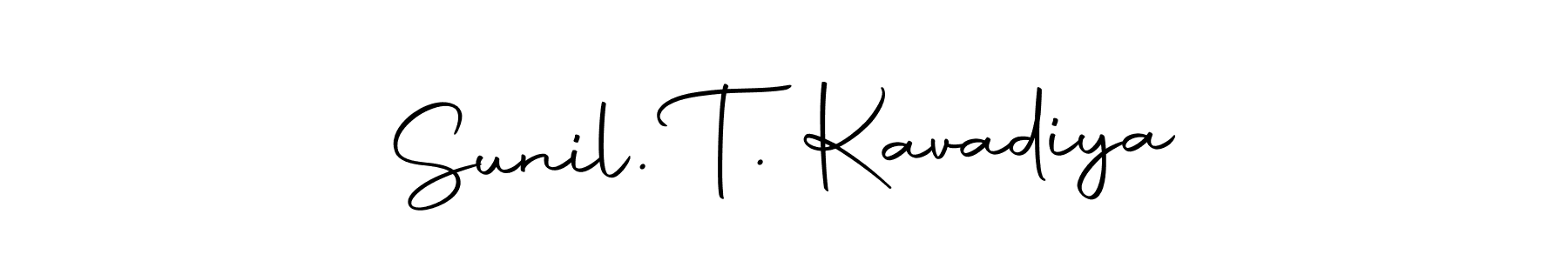 How to make Sunil. T. Kavadiya name signature. Use Autography-DOLnW style for creating short signs online. This is the latest handwritten sign. Sunil. T. Kavadiya signature style 10 images and pictures png