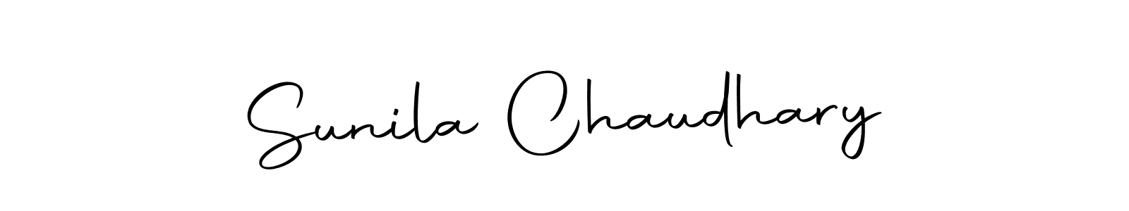 How to make Sunila Chaudhary name signature. Use Autography-DOLnW style for creating short signs online. This is the latest handwritten sign. Sunila Chaudhary signature style 10 images and pictures png