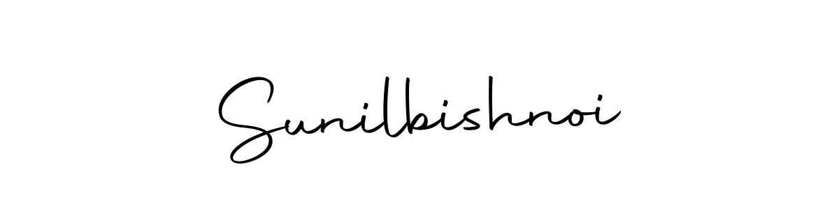 How to make Sunilbishnoi name signature. Use Autography-DOLnW style for creating short signs online. This is the latest handwritten sign. Sunilbishnoi signature style 10 images and pictures png