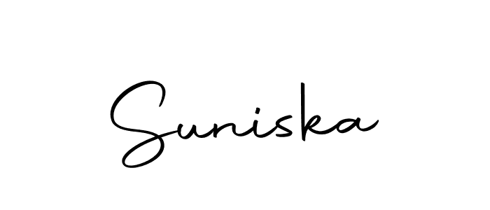 The best way (Autography-DOLnW) to make a short signature is to pick only two or three words in your name. The name Suniska include a total of six letters. For converting this name. Suniska signature style 10 images and pictures png