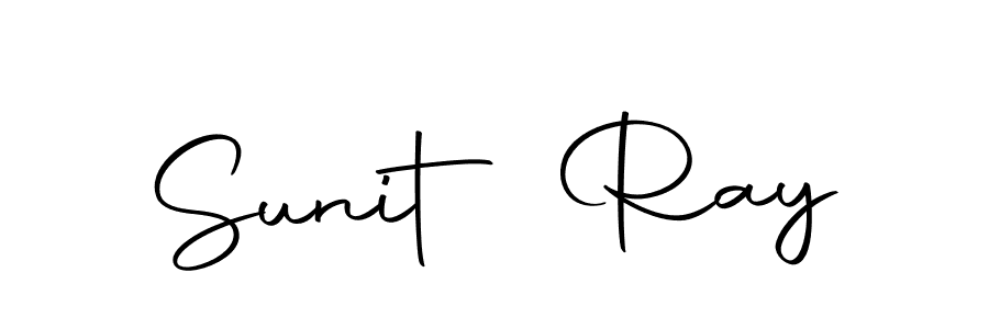 How to make Sunit Ray name signature. Use Autography-DOLnW style for creating short signs online. This is the latest handwritten sign. Sunit Ray signature style 10 images and pictures png