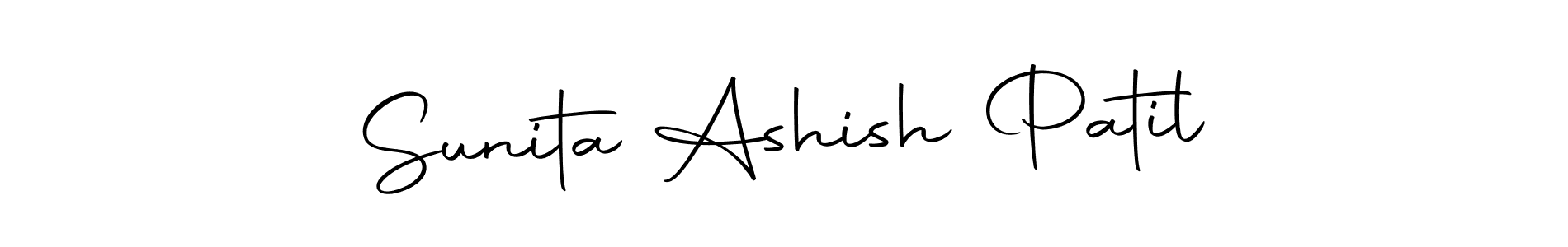 How to make Sunita Ashish Patil name signature. Use Autography-DOLnW style for creating short signs online. This is the latest handwritten sign. Sunita Ashish Patil signature style 10 images and pictures png