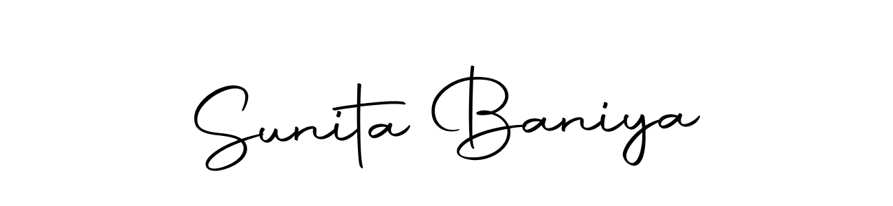 Make a beautiful signature design for name Sunita Baniya. Use this online signature maker to create a handwritten signature for free. Sunita Baniya signature style 10 images and pictures png