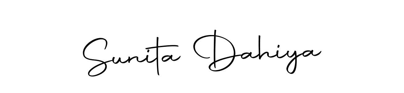 Design your own signature with our free online signature maker. With this signature software, you can create a handwritten (Autography-DOLnW) signature for name Sunita Dahiya. Sunita Dahiya signature style 10 images and pictures png