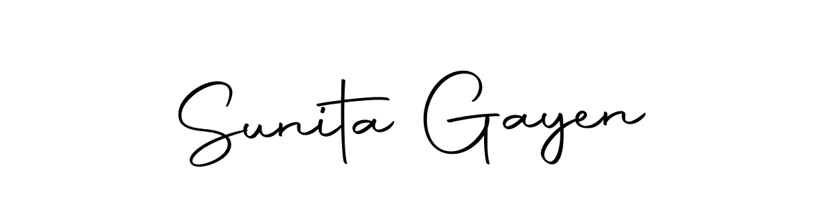 How to make Sunita Gayen signature? Autography-DOLnW is a professional autograph style. Create handwritten signature for Sunita Gayen name. Sunita Gayen signature style 10 images and pictures png