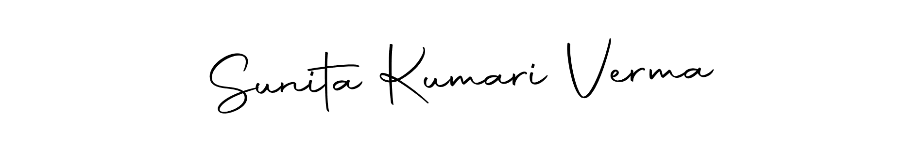 Create a beautiful signature design for name Sunita Kumari Verma. With this signature (Autography-DOLnW) fonts, you can make a handwritten signature for free. Sunita Kumari Verma signature style 10 images and pictures png
