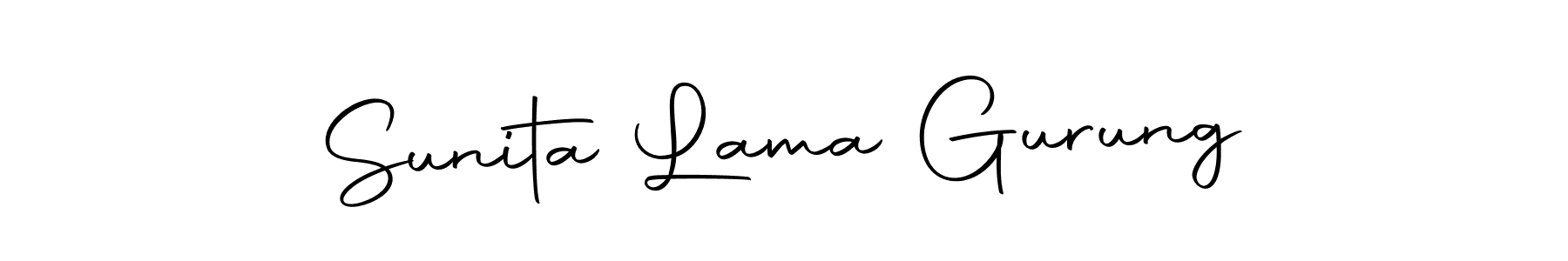 It looks lik you need a new signature style for name Sunita Lama Gurung. Design unique handwritten (Autography-DOLnW) signature with our free signature maker in just a few clicks. Sunita Lama Gurung signature style 10 images and pictures png