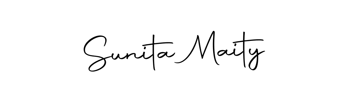 How to make Sunita Maity name signature. Use Autography-DOLnW style for creating short signs online. This is the latest handwritten sign. Sunita Maity signature style 10 images and pictures png