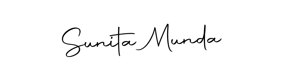 Sunita Munda stylish signature style. Best Handwritten Sign (Autography-DOLnW) for my name. Handwritten Signature Collection Ideas for my name Sunita Munda. Sunita Munda signature style 10 images and pictures png