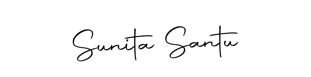 Sunita Santu stylish signature style. Best Handwritten Sign (Autography-DOLnW) for my name. Handwritten Signature Collection Ideas for my name Sunita Santu. Sunita Santu signature style 10 images and pictures png